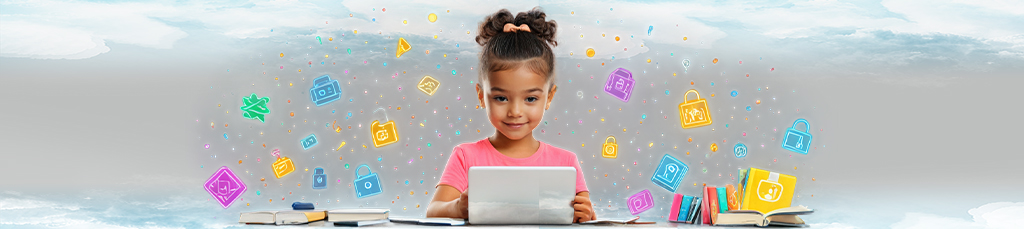 Kid using Ai in tab